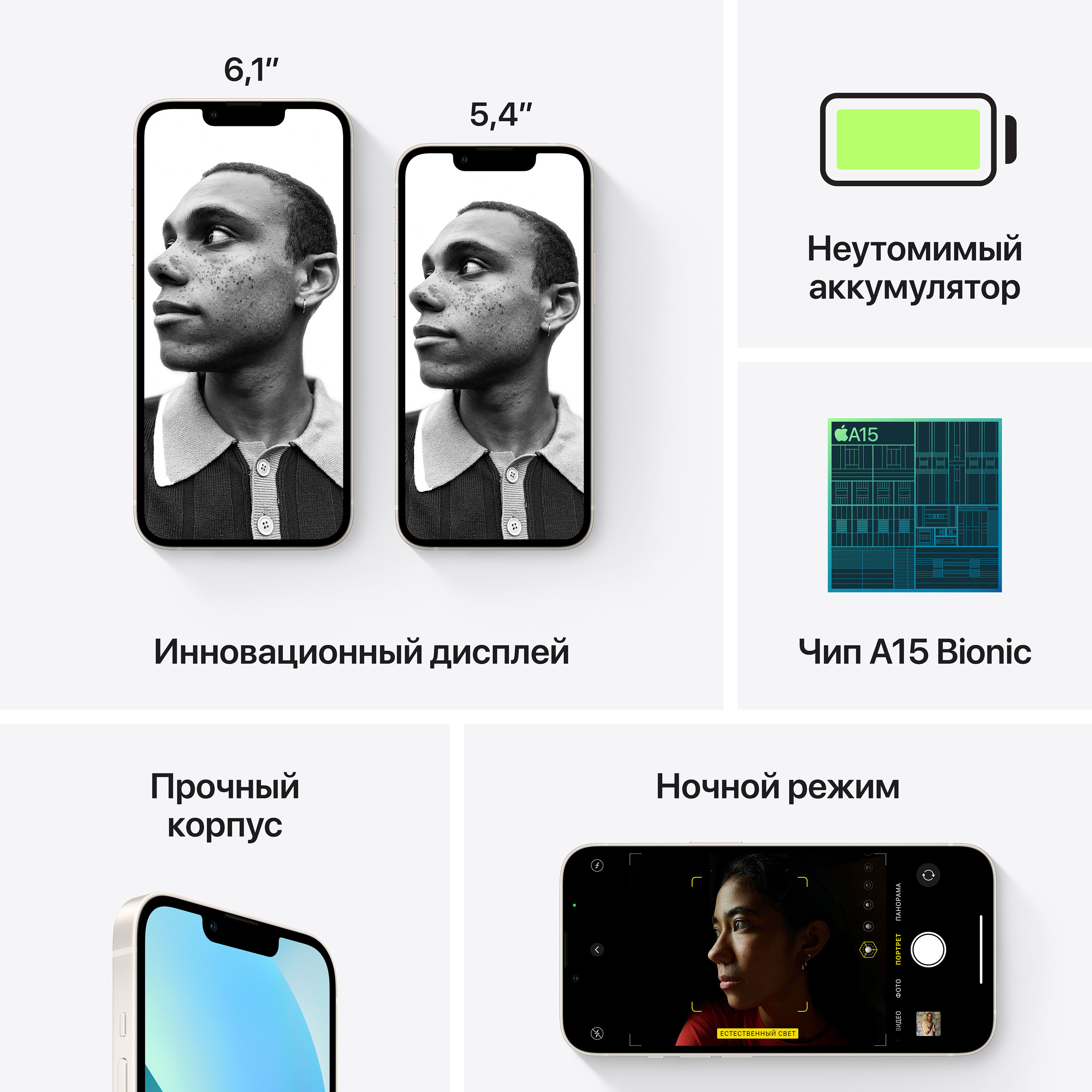 Apple iPhone 13, 256 ГБ, «сияющая звезда» Вид№7