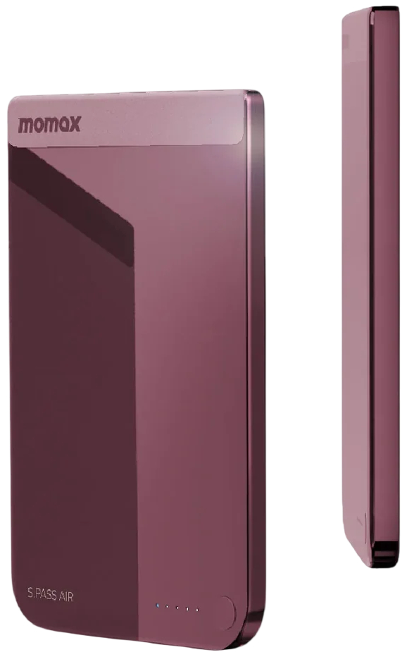 Внешний аккумулятор MOMAX 1-Power S.Pass Air 5000mAh, MagSafe, бордовый