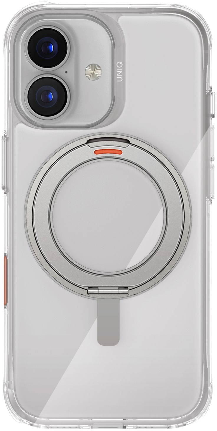 

Чехол Uniq Swivix 360-Rotating MagSafe для iPhone 17, прозрачный, Чехол Swivix 360-Rotating MagSafe для iPhone 17, прозрачный