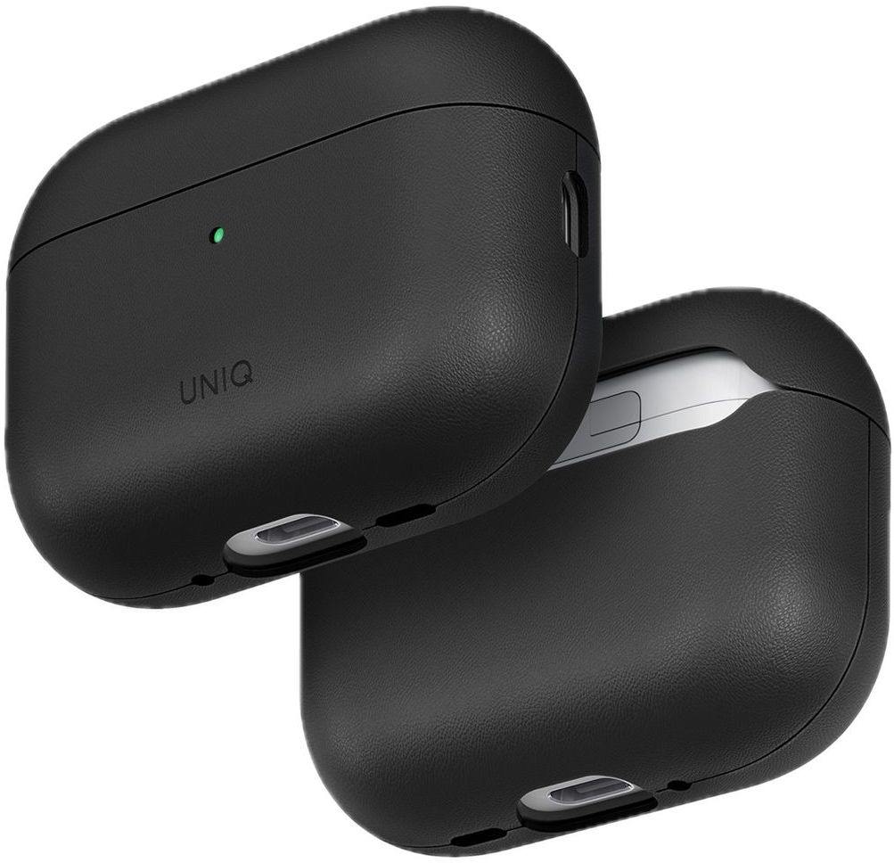 

Чехол Uniq Lyden Vex Leatherette для AirPods Pro 3, черный, Чехол Lyden Vex Leatherette для AirPods Pro 3, черный