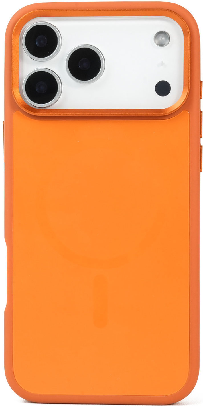 

Чехол URR IRIS Matte Glass MagSafe для iPhone 17 Pro, оранжевый, Чехол IRIS Matte Glass MagSafe для iPhone 17 Pro, оранжевый