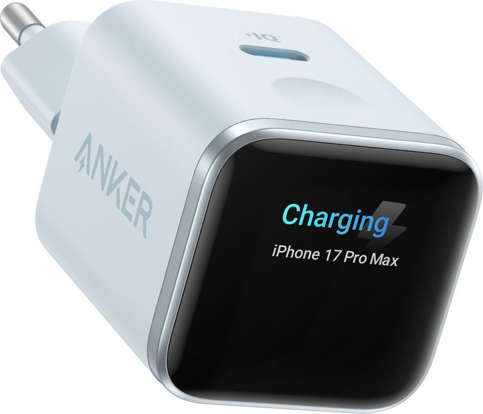 Сетевое зарядное устройство Anker Nano Smart display, 45Вт, голубой