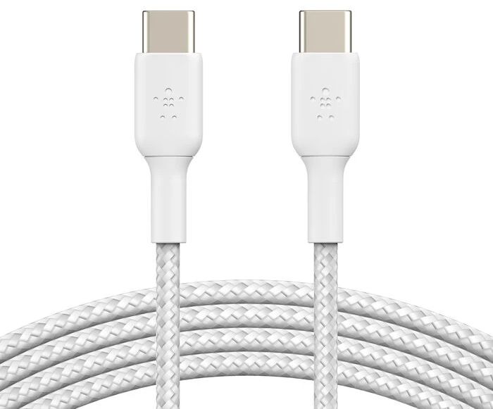 Кабель Belkin BoostCharge Braided USB-C - USB-C, 2 м, нейлон, белый Вид№4