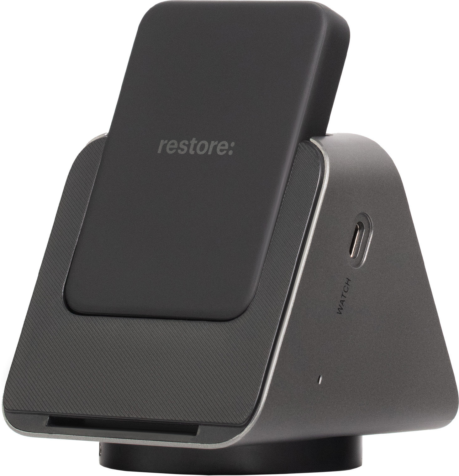 

Беспроводное зарядное устройство restore: hello, world! 3 в 1, со съёмным АКБ, серый, Беспроводное зарядное устройство hello, world! 3 в 1, со съёмным АКБ, серый