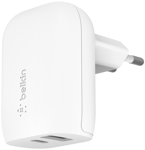 

Belkin Сетевое зарядное устройство Home Charger USB-C - USB-A, 32 Вт, белый