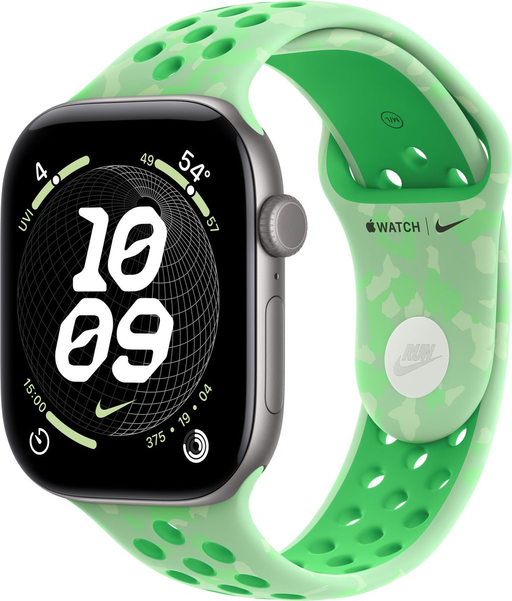 Спортивный ремешок Nike для Apple Watch 46 мм, размер M/L, Green Spark