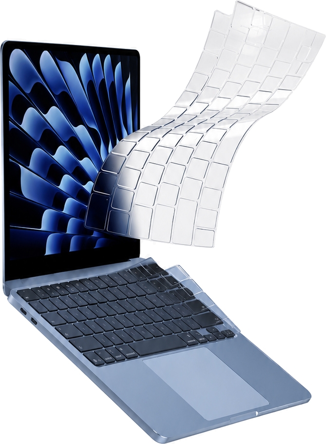 Накладка на клавиатуру JTLEGEND Touch ID для MacBook Neo 13", Air 13"/15", Pro 14"/16", прозрачный