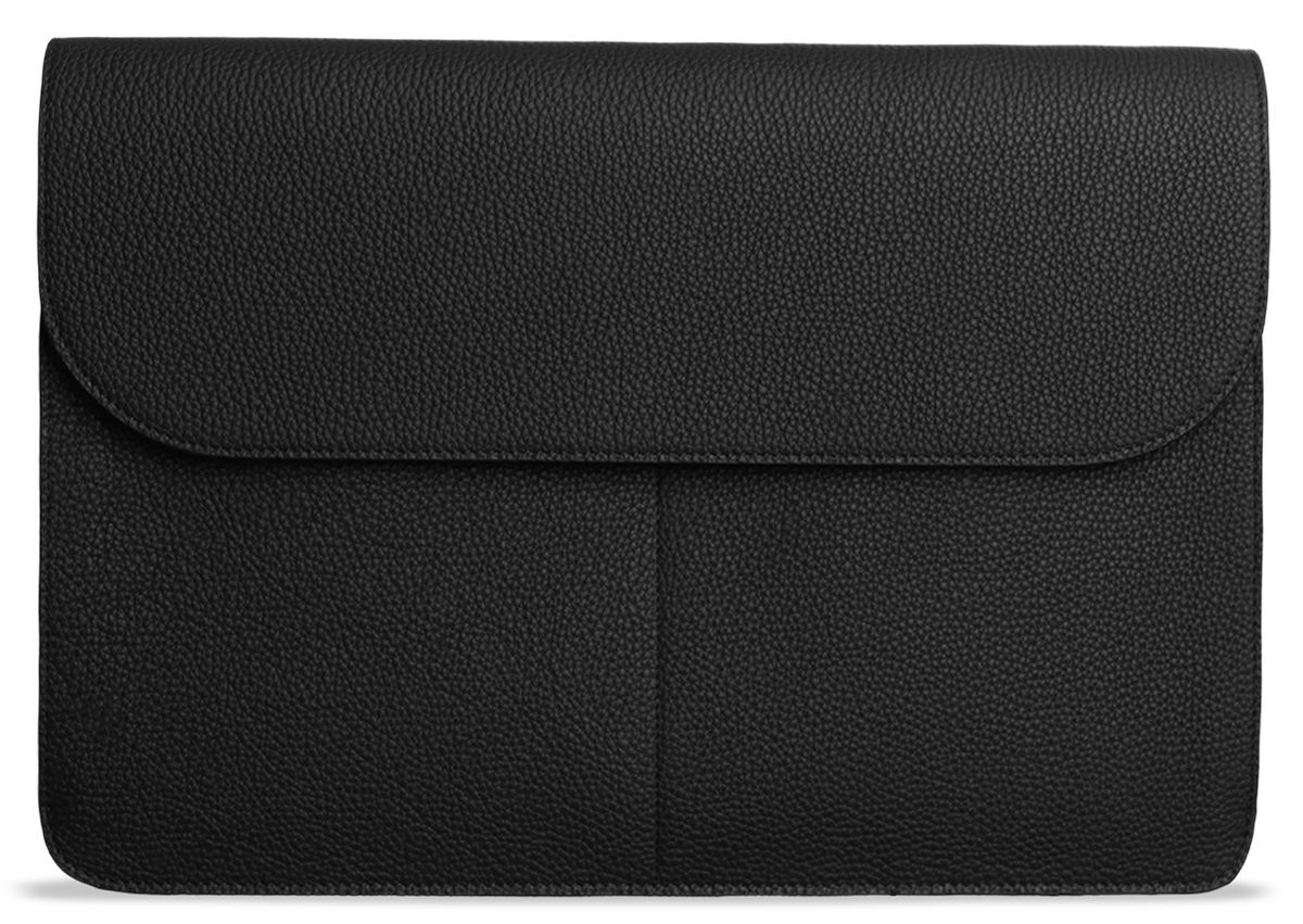 Bustha Чехол-конверт Jump Flap Sleeve для Macbook Air/Pro 14 (18/22), кожа, черный