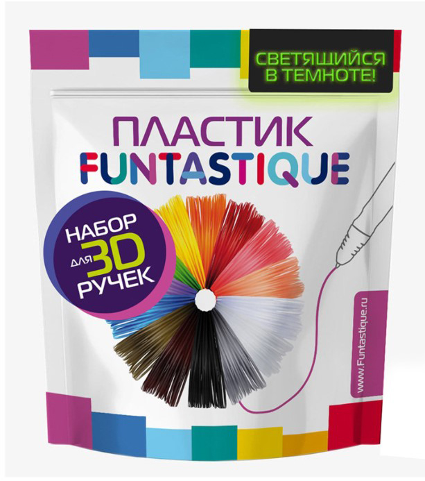 

Funtastique Набор : светящийся пластик для 3D-ручек, 3 цвета