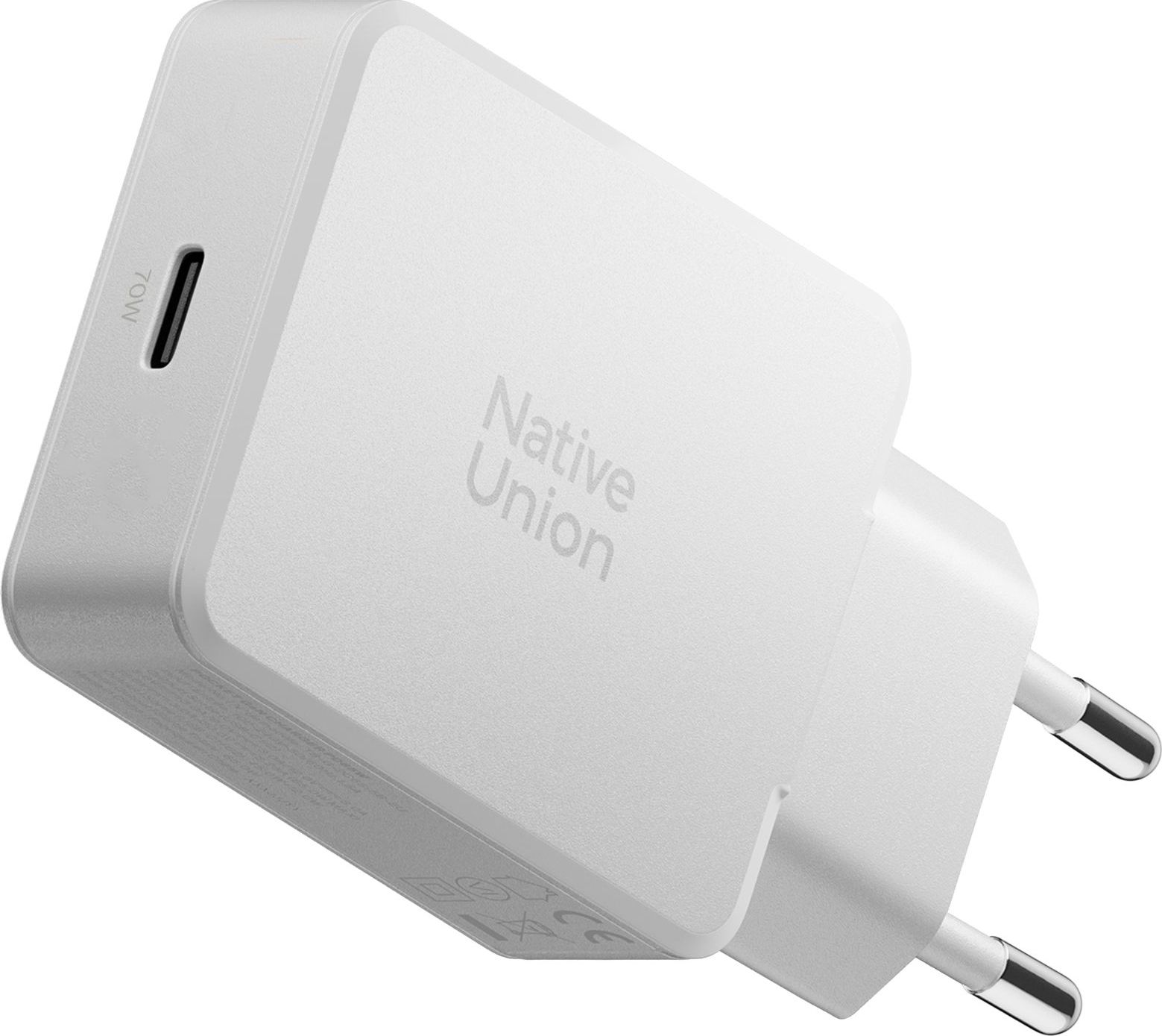 Сетевое зарядное устройство Native Union Pocket GaN Charger USB-C, PD, 70Вт, белый