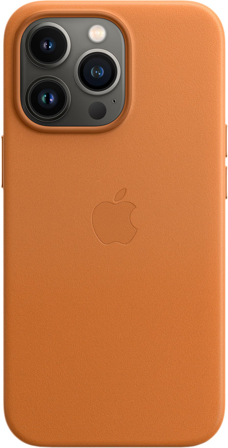 Чехол MagSafe для iPhone 13 Pro, кожа, «золотистая охра»