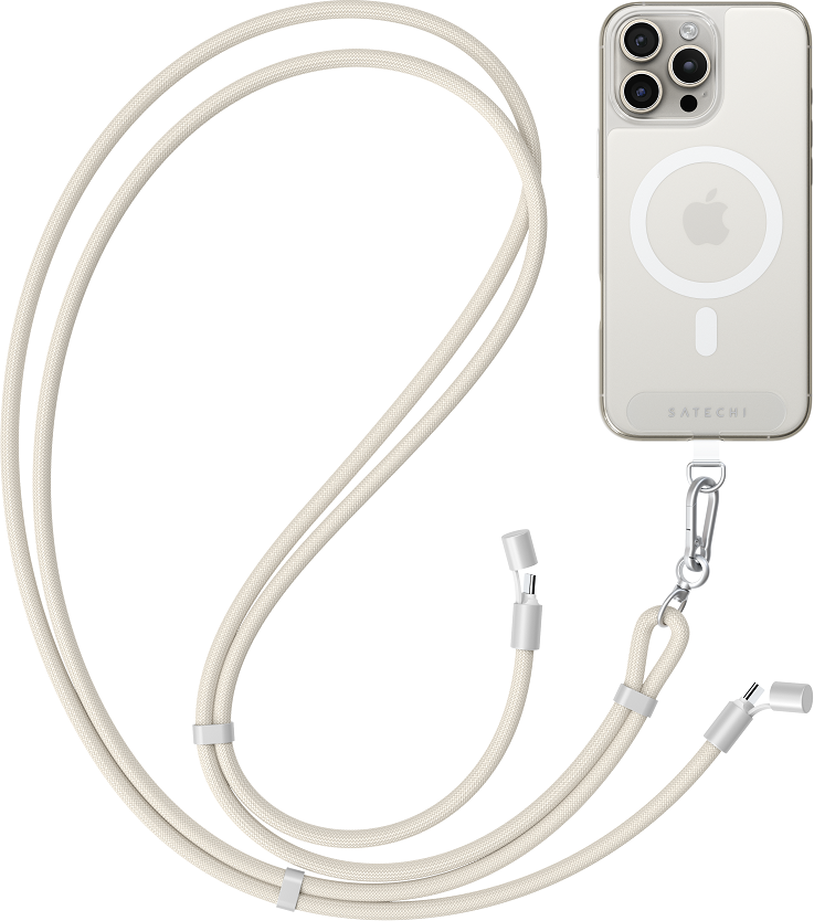 

Кабель Satechi OntheGo Crossbody Lanyard, 1.5 м, песочный, Кабель OntheGo Crossbody Lanyard, 1.5 м, песочный