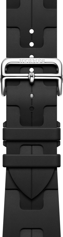 Apple Watch Series 10 Hermes, 46 мм, титановый корпус, резиновый ремешок черного цвета Фото-3