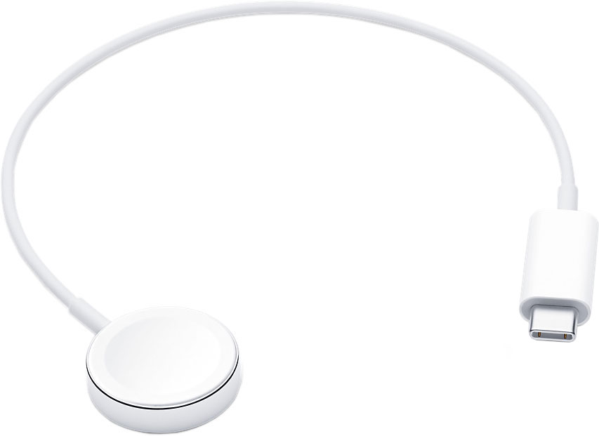 фото Кабель usb-c с магнитным креплением для зарядки watch, 0,3 м, белый apple