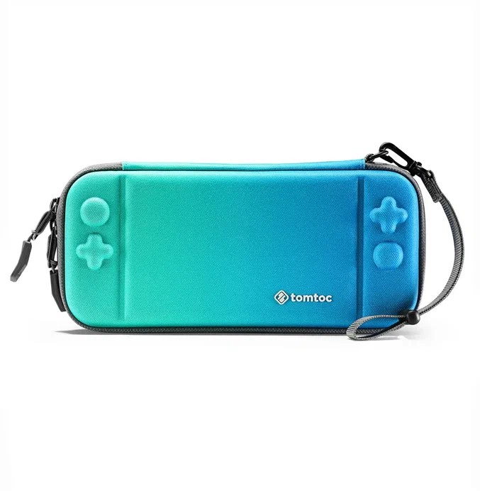 

Чехол Tomtoc для Nintendo Switch OLED Slim Case, синий, Голубовато-зелёный, Чехол для Nintendo Switch OLED Slim Case, синий