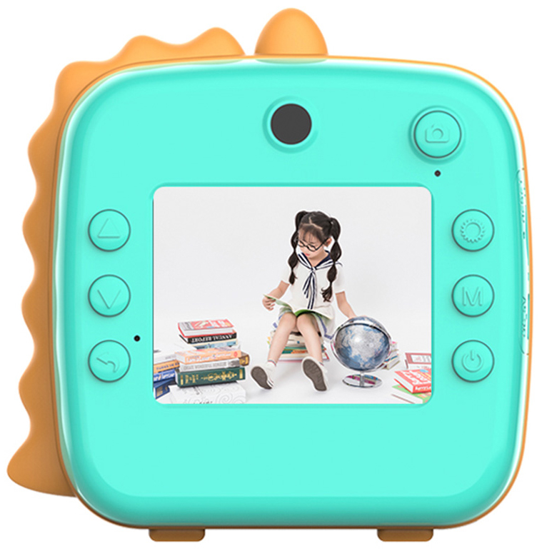 Фотопринтер детский KID JOY Print Cam, 2,4'' HD экран, 2 линзы, бирюзовый P23 Blue