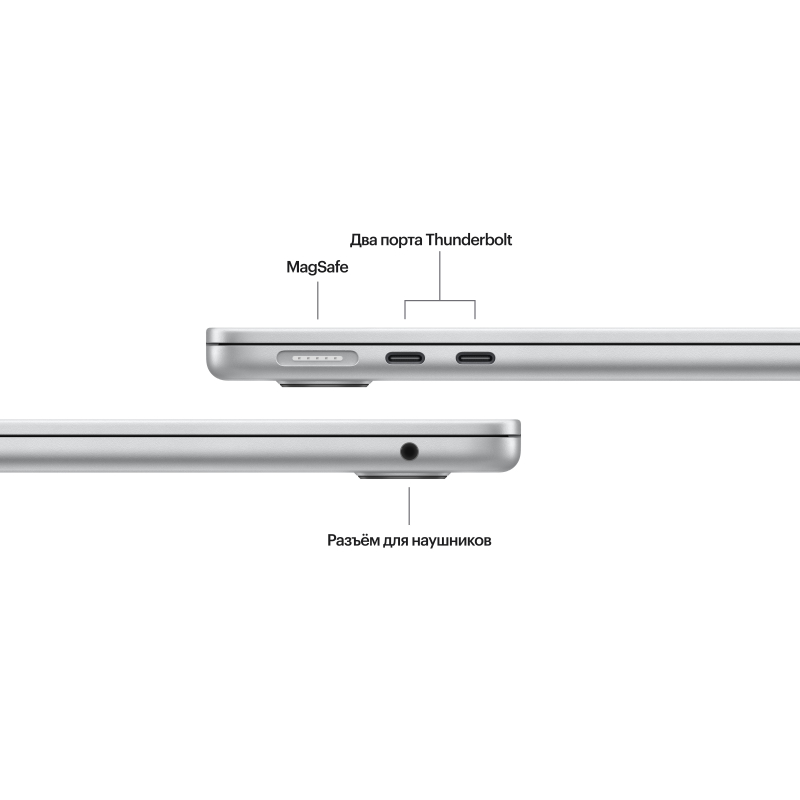Apple MacBook Air 13" (M3, 8C CPU/10C GPU, 2024), 24 ГБ, 1 ТБ SSD, серебристый Фото-5
