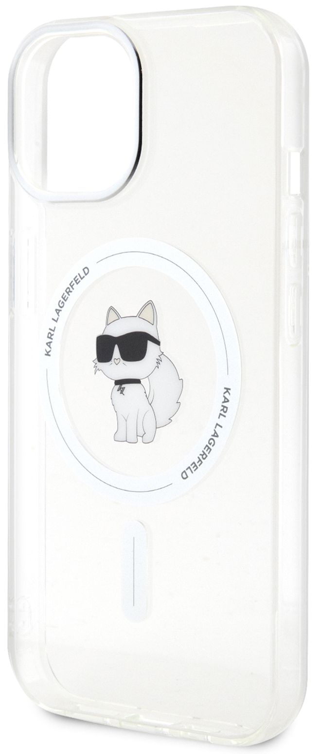 Бренд Чехол Karl Lagerfeld NFT Choupette для iPhone 15 MagSafe, прозрачный