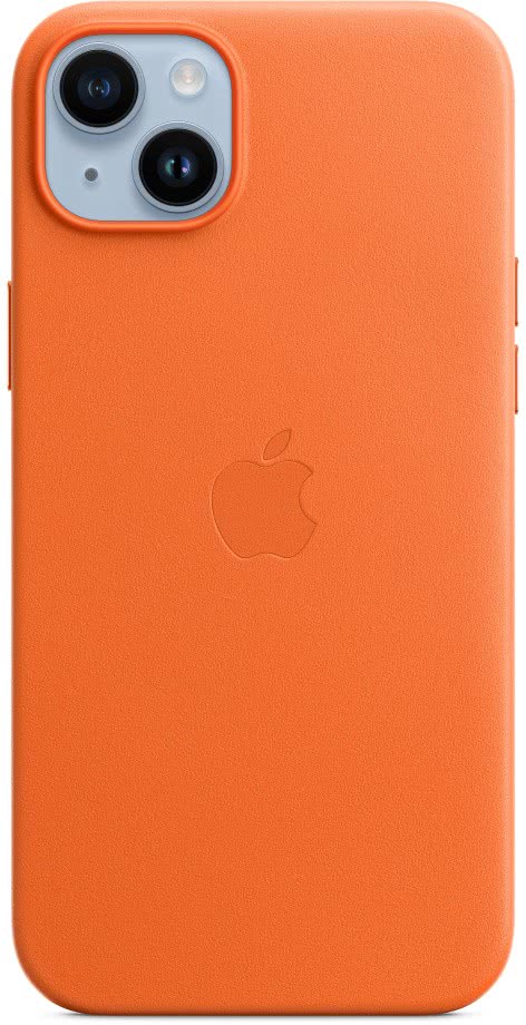 

Apple Чехол MagSafe для iPhone 14 Plus, кожа, оранжевый