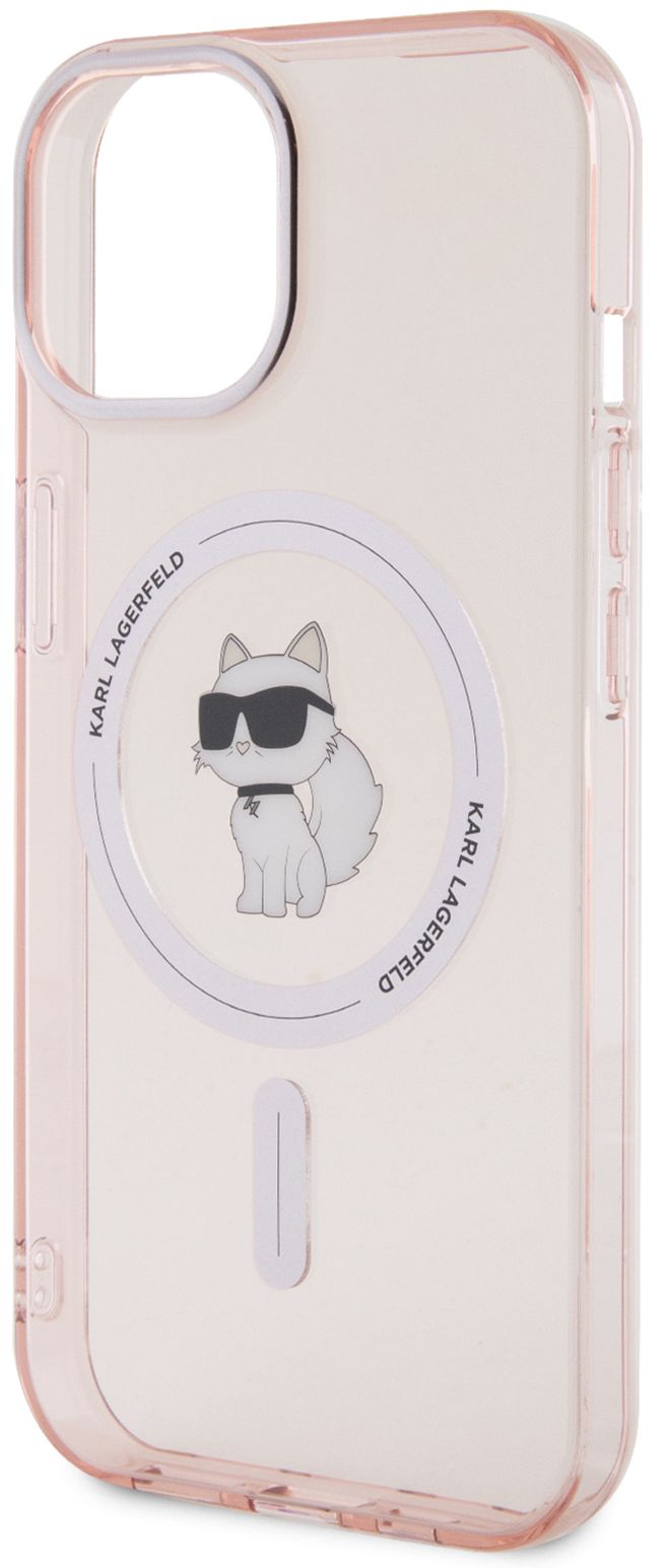 Бренд Чехол Karl Lagerfeld NFT Choupette для iPhone 15 MagSafe, розовый