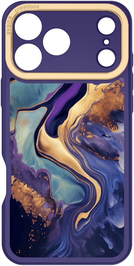 

Чехол Avana Marbly MagSafe для iPhone 17 Pro Max, galaxy glow, сиреневый