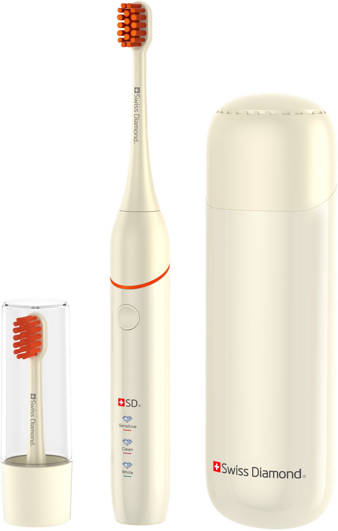 

Электрическая зубная щетка Swiss Diamond Travel Care, бежевый, Электрическая зубная щетка Travel Care, бежевый