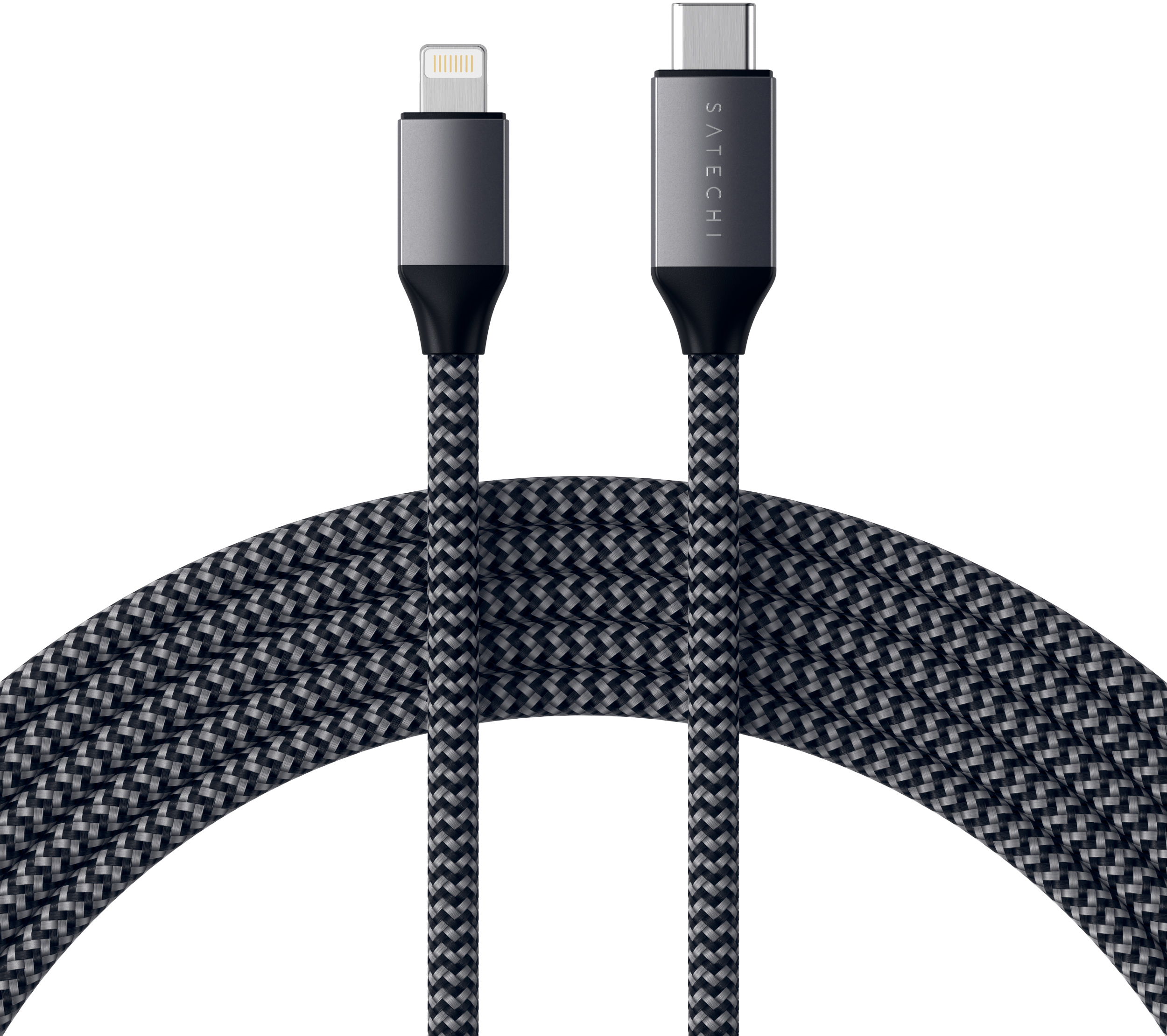 Кабель Satechi USB-C - Lightning (1,8 м), «серый космос» Вид№4