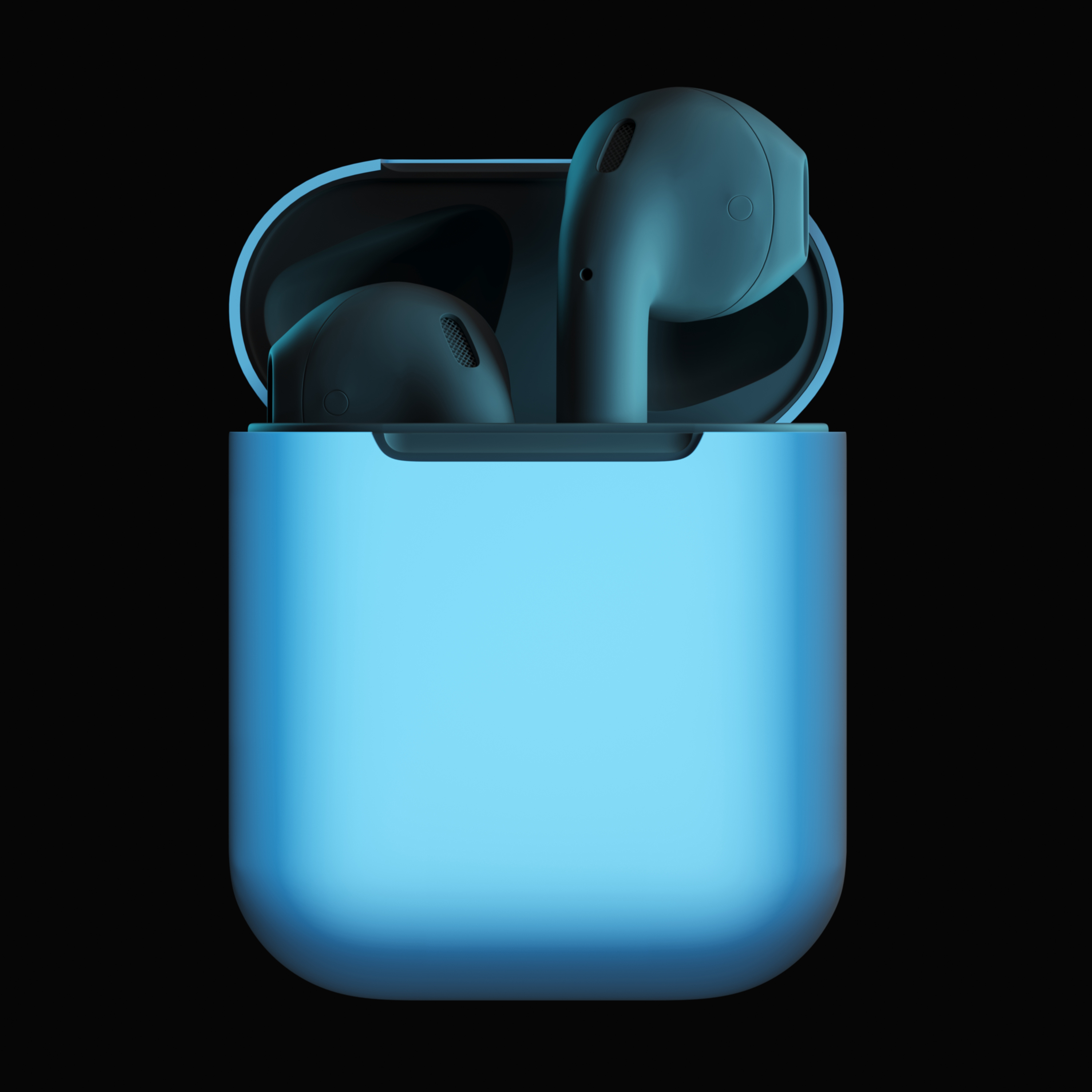 moonfish Чехол для футляра AirPods, силиконовый, night glow