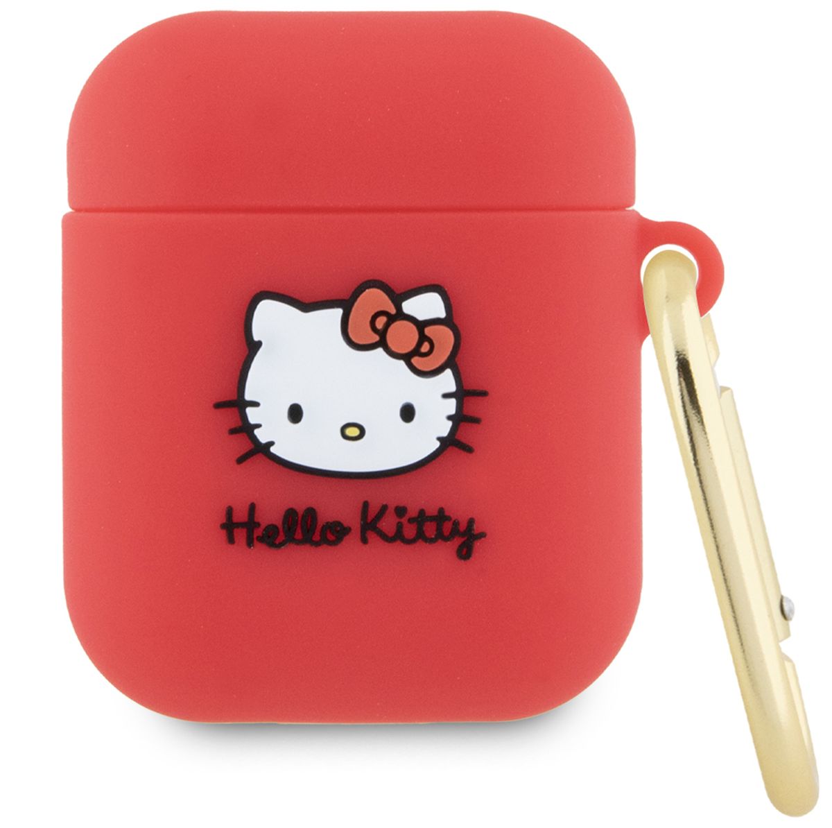 Бренд Чехол Hello Kitty 3D Head для Airpods 1/2, фуксия