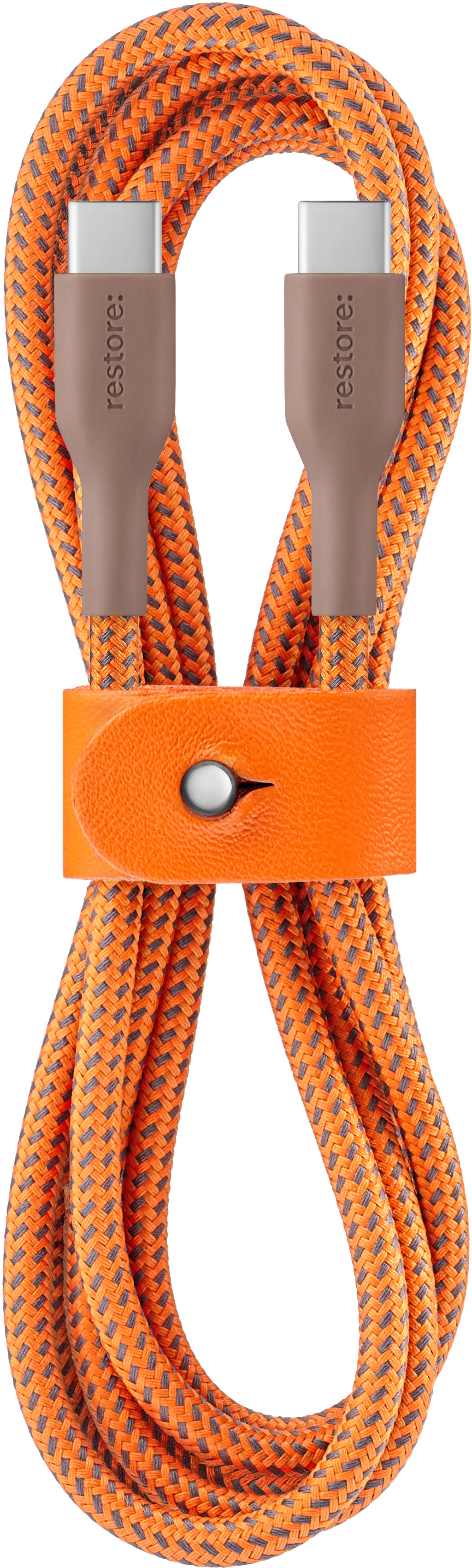 

Кабель restore: USB-C - USB-C, 1 м, оранжево-серый, Оранжевый, Кабель USB-C - USB-C, 1 м, оранжево-серый