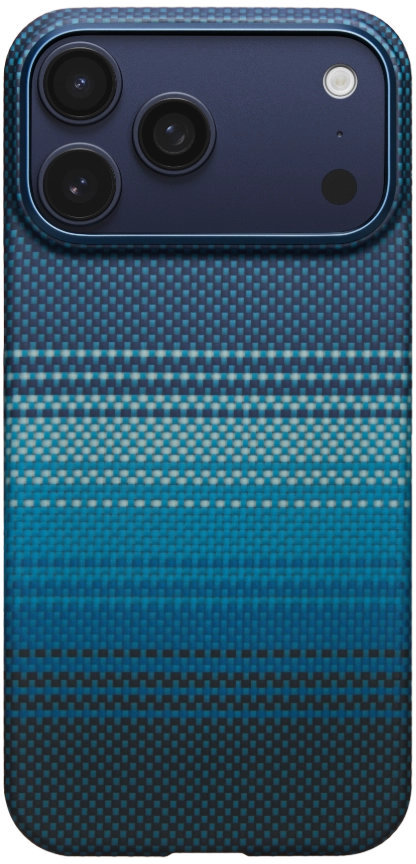 

Чехол Pitaka Slim Case Moonrise для iPhone 17 Pro Max, синий, Бирюзовый, Чехол Slim Case Moonrise для iPhone 17 Pro Max, синий