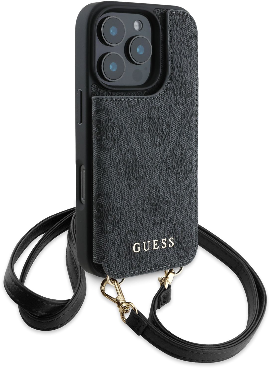 Guess Чехол Crossbody MagSafe для iPhone 16 Pro Max, черный