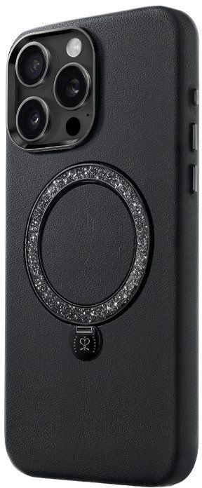 Чехол PYNANA Dancing Circle Series MagSafe для iPhone 16 Pro, черный Фото-2