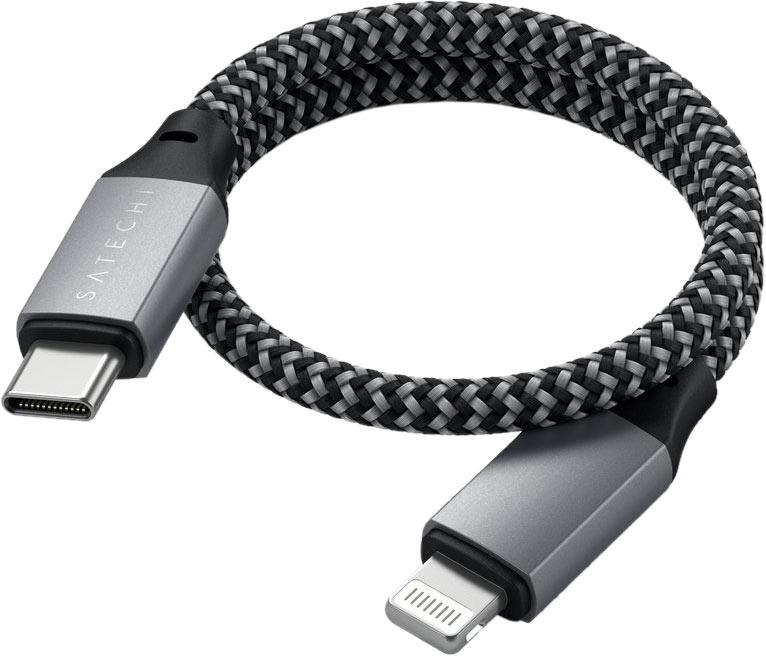 Бренд Кабель Satechi USB-C - Lightning MFI Cable (25 см), серый космос