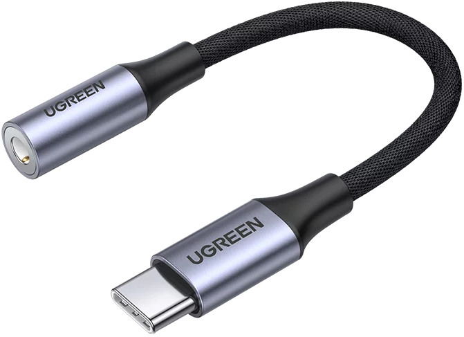 Адаптер UGREEN USB-C — 3.5 мм, серый