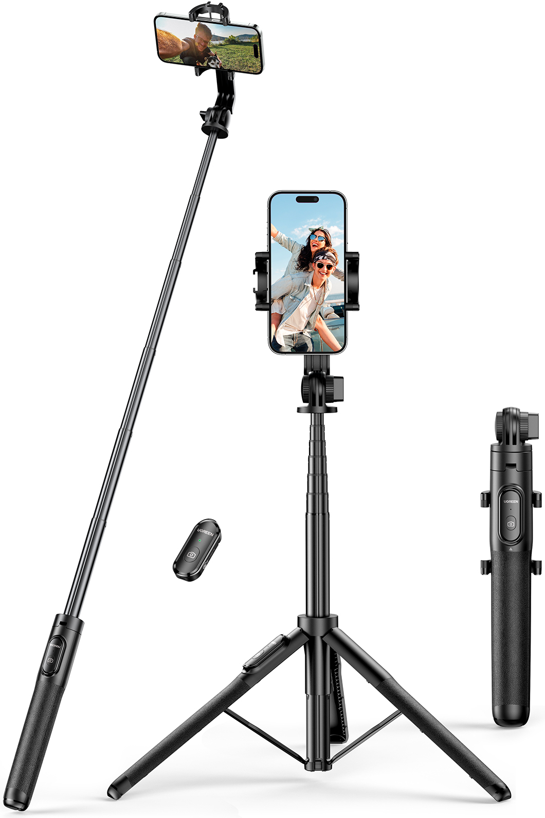 Штатив UGREEN LP586 Selfie Stick Tripod, черный