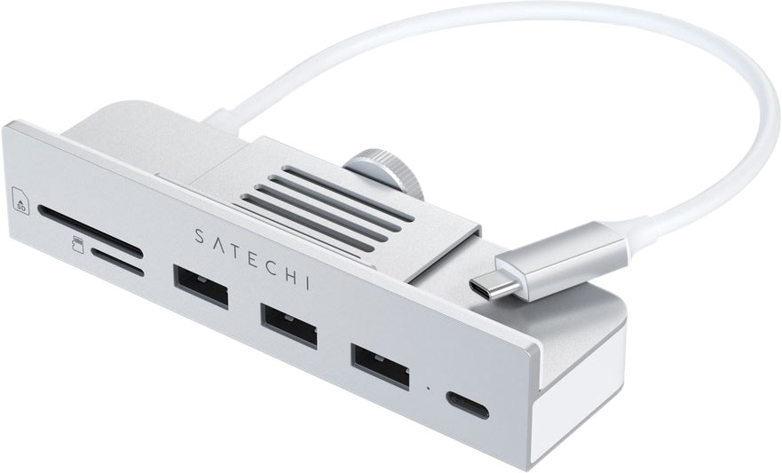 Док-станция Satechi 3хUSB-A + USB-C + micro/SD для iMac 2021, серый ST-UCICHS