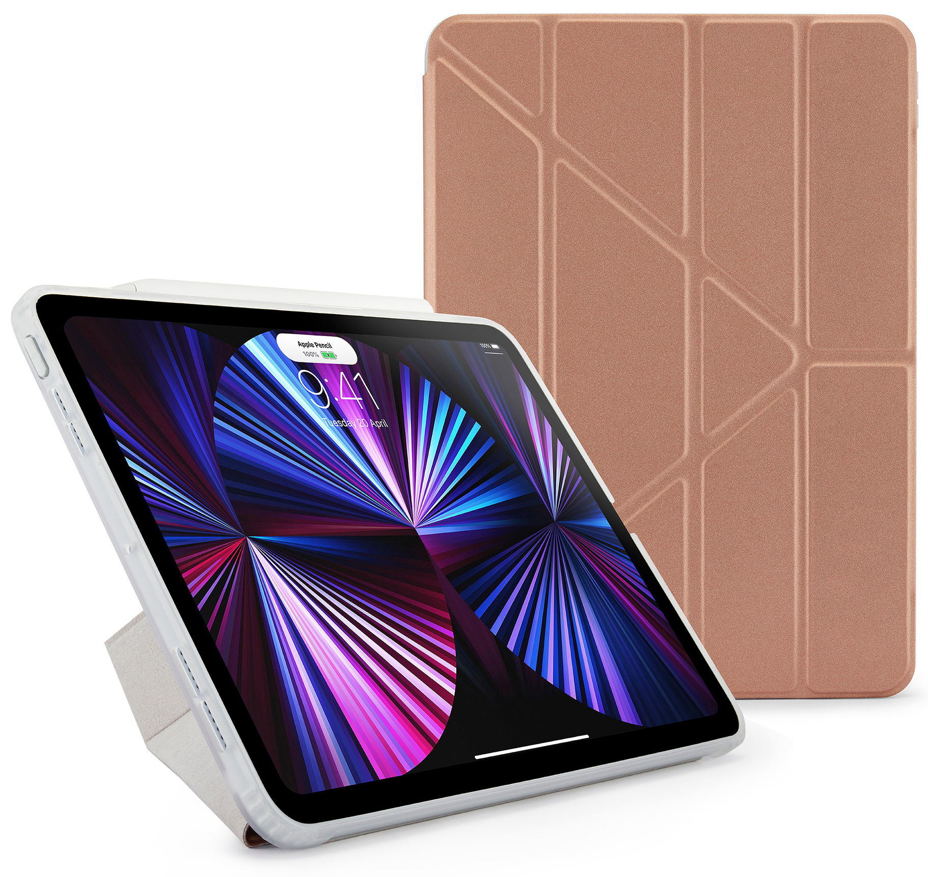 Бренд Чехол Pipetto для iPad Pro 11 (2021) Origami Case, розовое золото