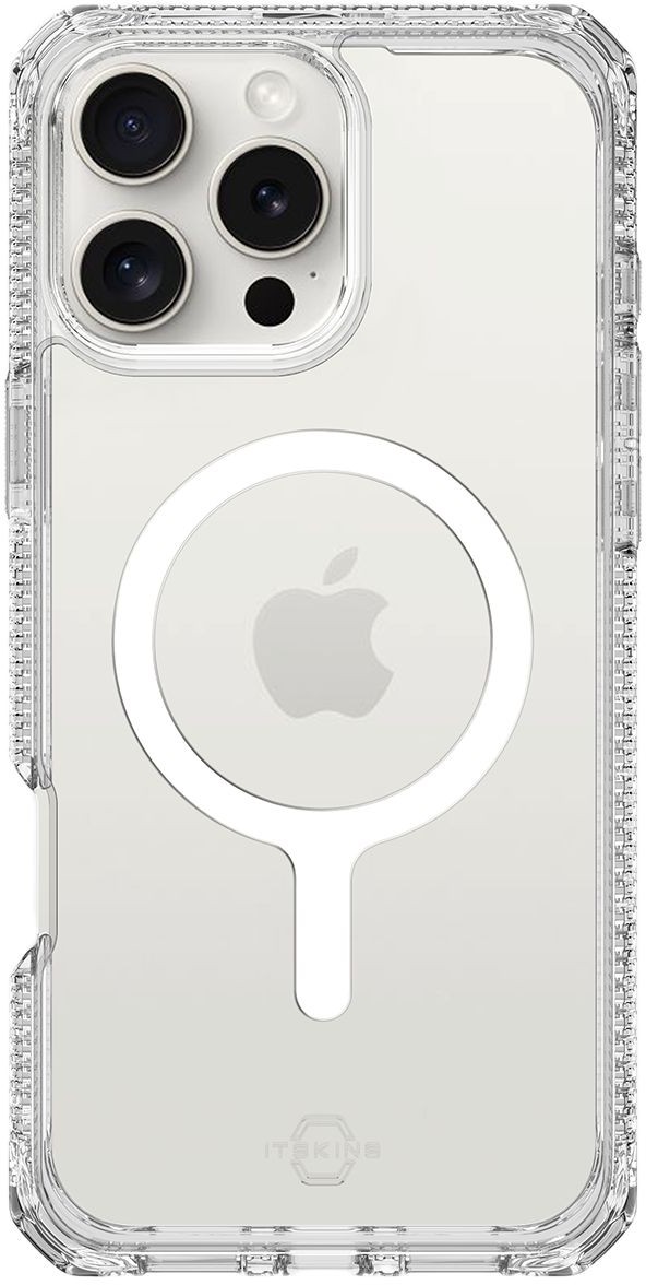 

Чехол Itskins HYBRID R CLEAR MagSafe для iPhone 16 Pro Max, прозрачный, Чехол HYBRID R CLEAR MagSafe для iPhone 16 Pro Max, прозрачный