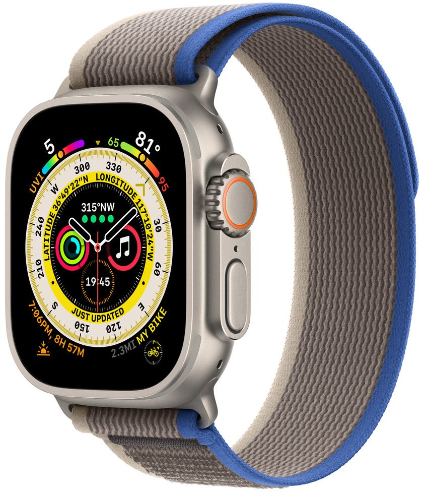 

Apple Спортивный браслет для Watch 49 мм M/L , сине-серый