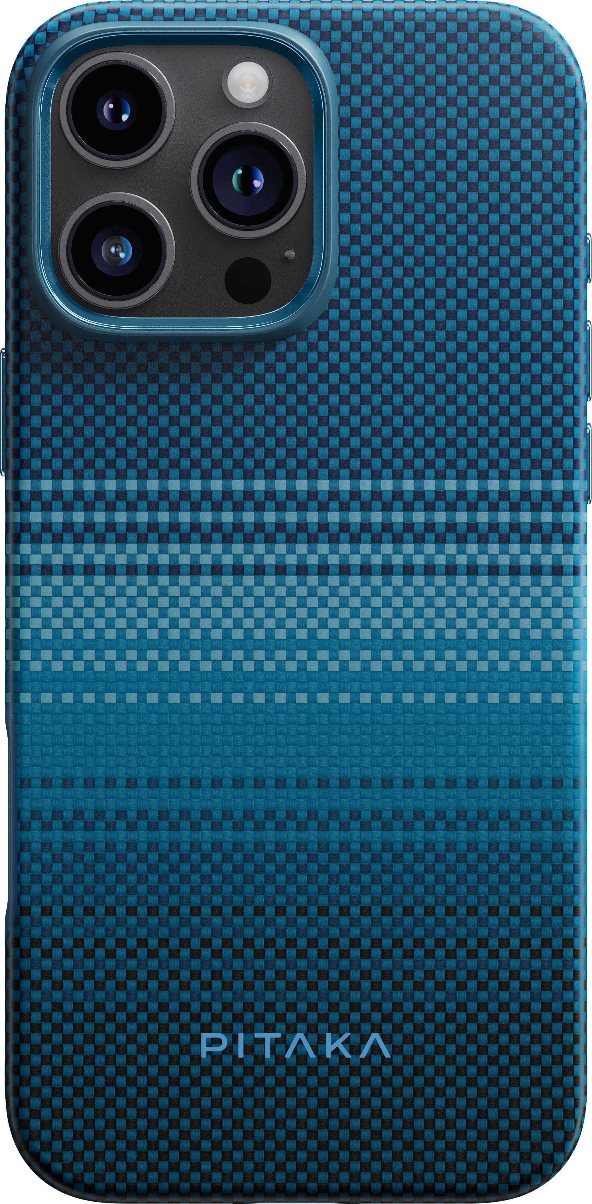 

Чехол Pitaka Military-Grade Protective Case для iPhone 16 Pro Max, кевлар, синий, Чехол Military-Grade Protective Case для iPhone 16 Pro Max, кевлар, синий