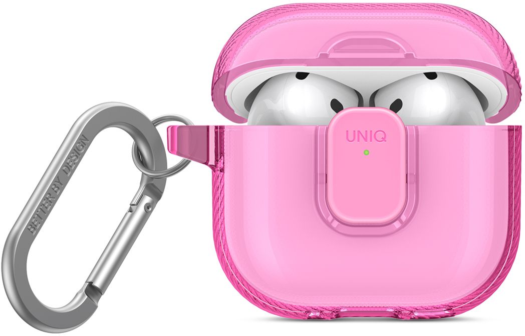 

Чехол Uniq Glase PRO TPU Lock case Candy Pink для Airpods 4, розовый, Чехол Glase PRO TPU Lock case Candy Pink для Airpods 4, розовый