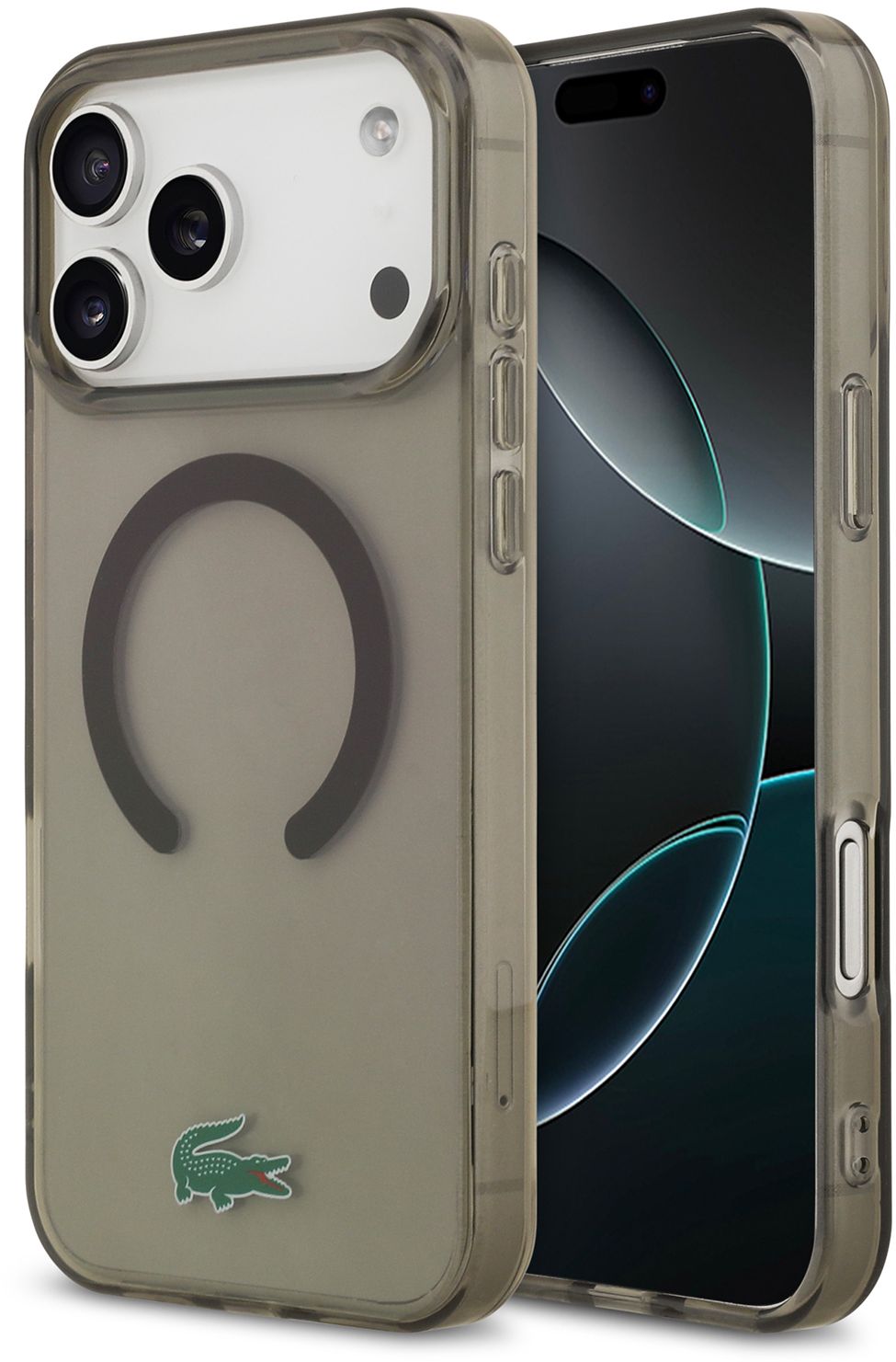 

Чехол Lacoste IML Croc logo MagSafe для iPhone 17 Pro, прозрачный, Чехол IML Croc logo MagSafe для iPhone 17 Pro, прозрачный