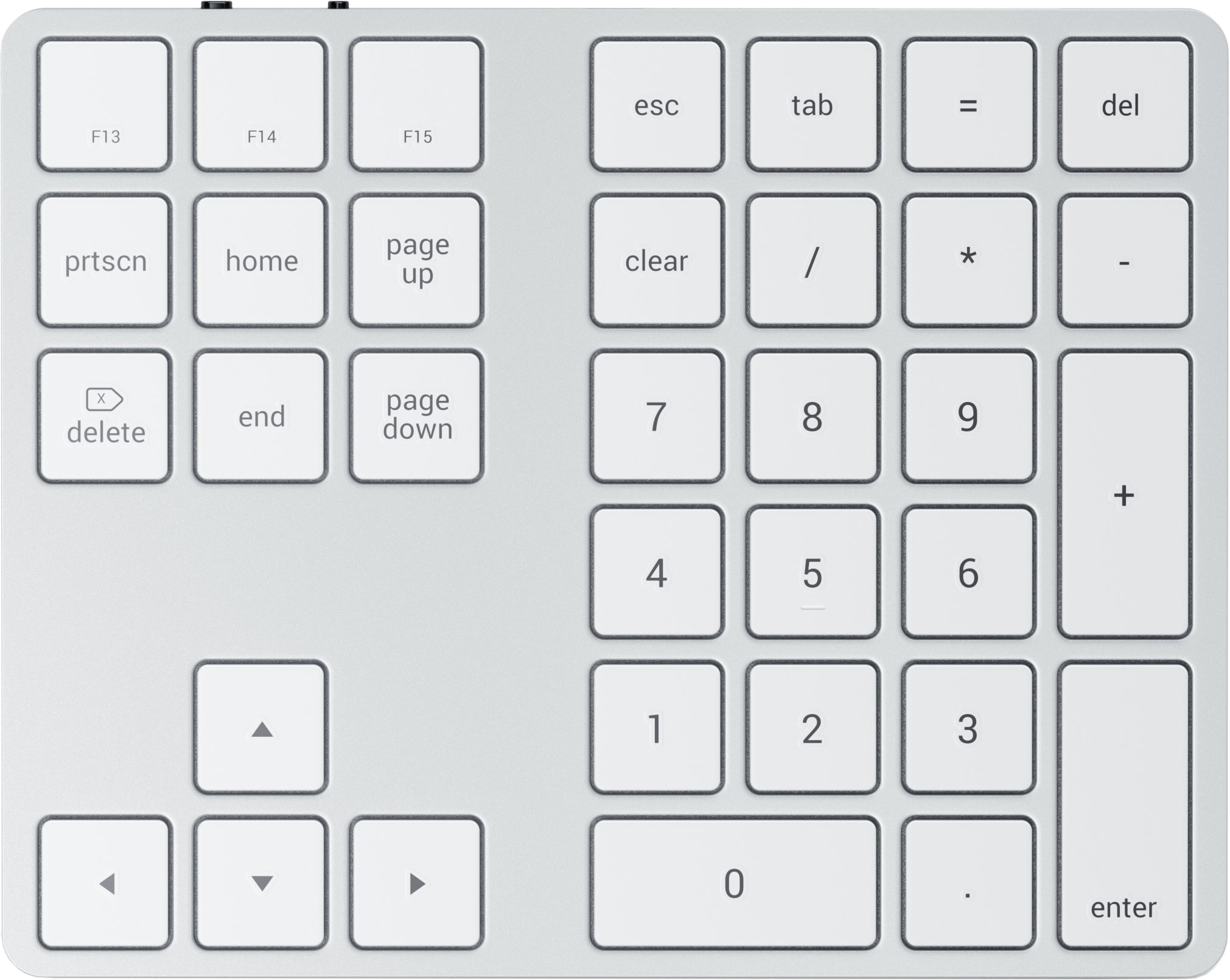

Клавиатура Satechi Aluminum Extended Keypad, серебристый, Клавиатура Aluminum Extended Keypad, серебристый