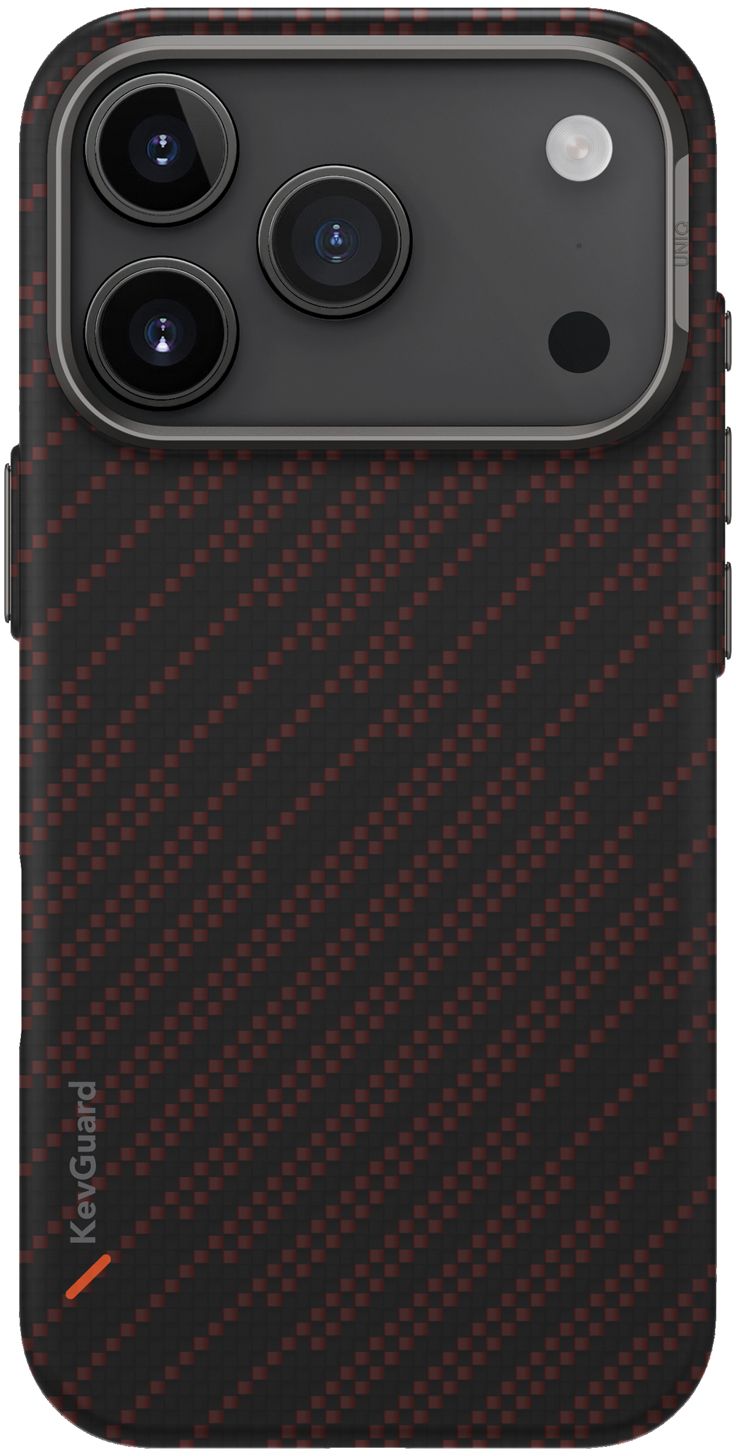 

Чехол Uniq KEVA EDGE Full Kevlar Rust Magsafe для iPhone 17 Pro, бордовый, Чехол KEVA EDGE Full Kevlar Rust Magsafe для iPhone 17 Pro, бордовый