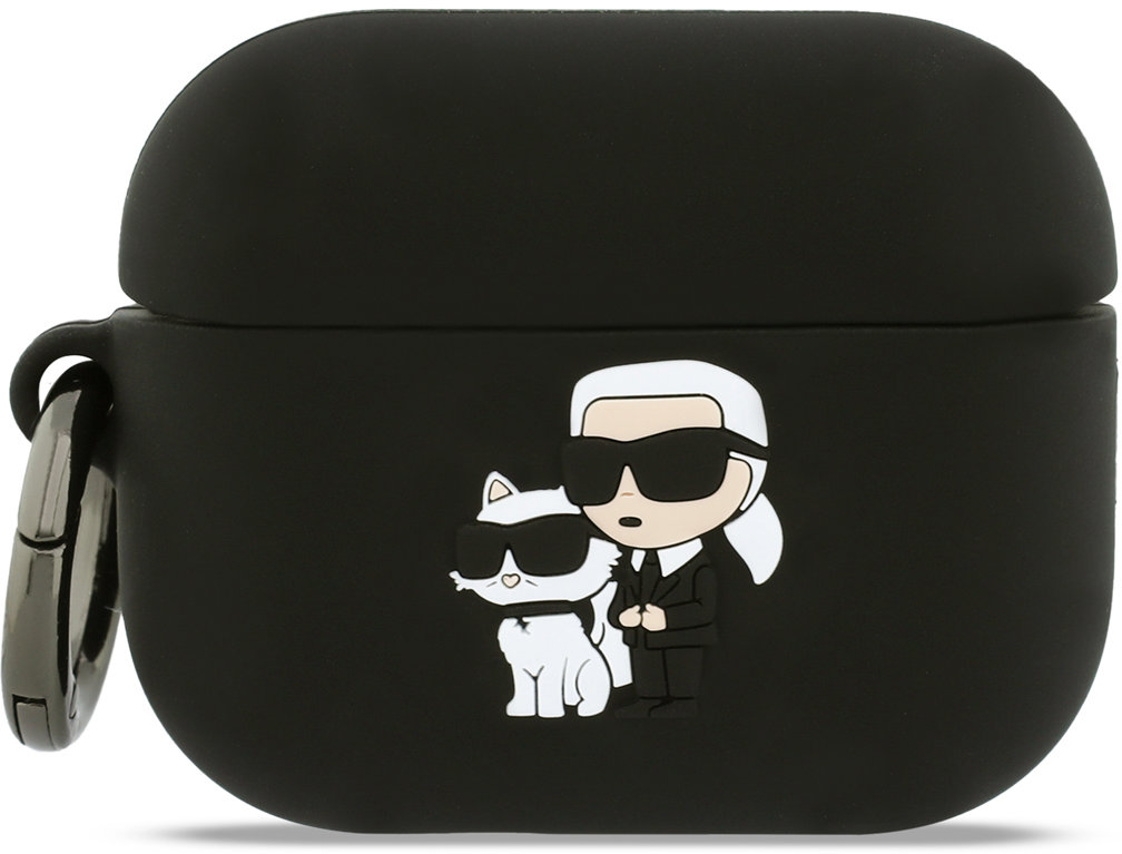 Чехол Karl Lagerfeld для Airpods Pro 3 NFT Choupette, силикон, черный