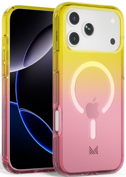 

Чехол Monocozzi ESSENTIALS MagSafe для iPhone 17 Pro, желтый/розовый, Жёлтый, Чехол ESSENTIALS MagSafe для iPhone 17 Pro, желтый/розовый