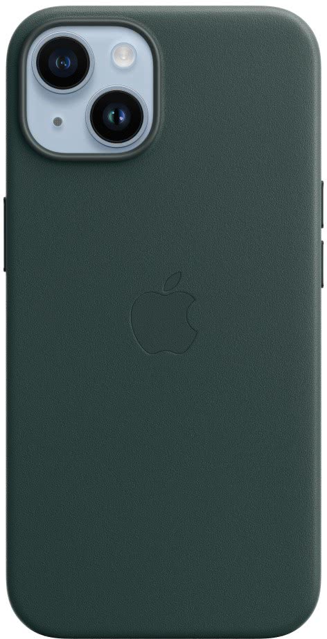 

Apple Чехол MagSafe для iPhone 14, кожа, «зелёный лес»