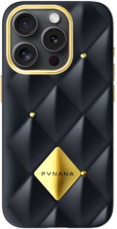 

Чехол PYNANA Metal Diamond Series для iPhone 16 Pro Max, черный, Чехол Metal Diamond Series для iPhone 16 Pro Max, черный