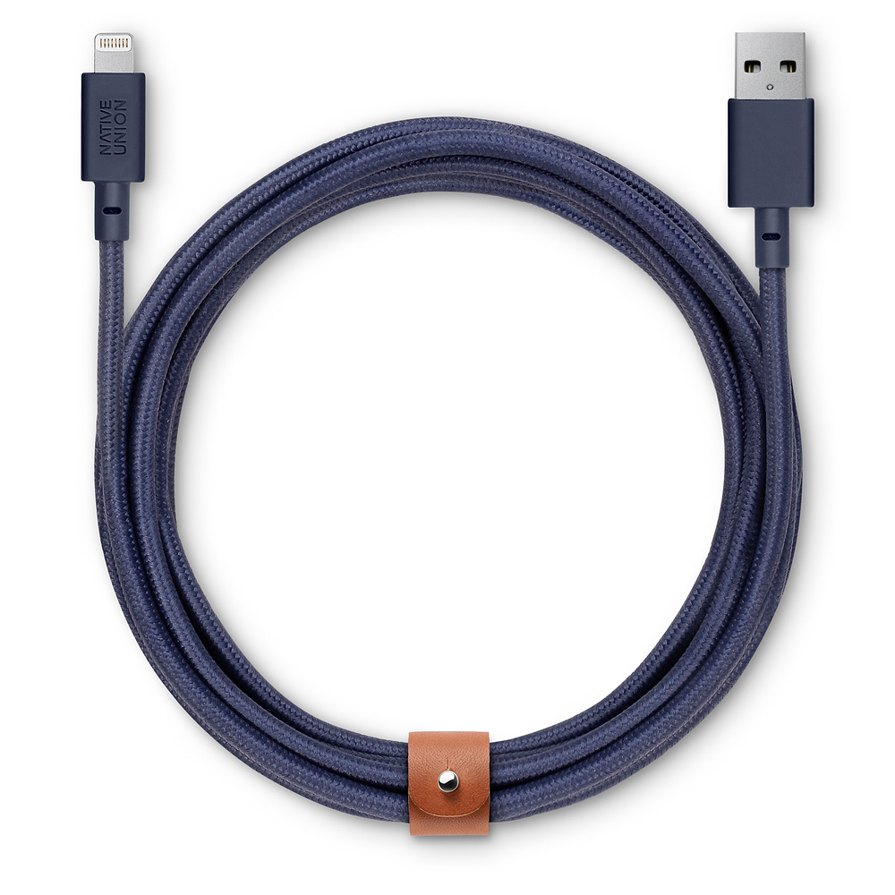 фото Кабель belt lightning/usb, 3 м, синий native union